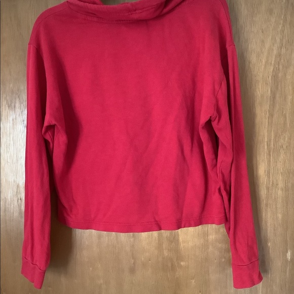 PINK Cropped Red Sweatshirt - Picture 5 of 5